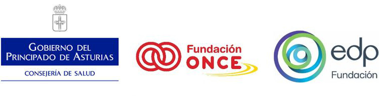 logos de la consejería de Sanidad, Fundación Once y EDP